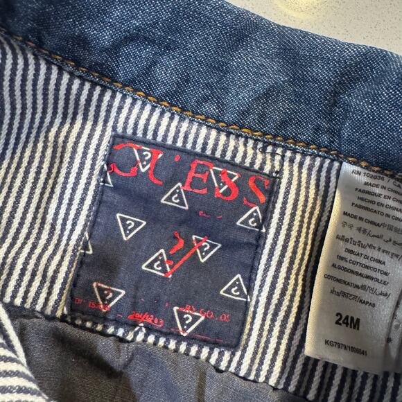 GUESS Baby Girl 24M Denim Jacket 100% Cotton - Picture 3 of 5